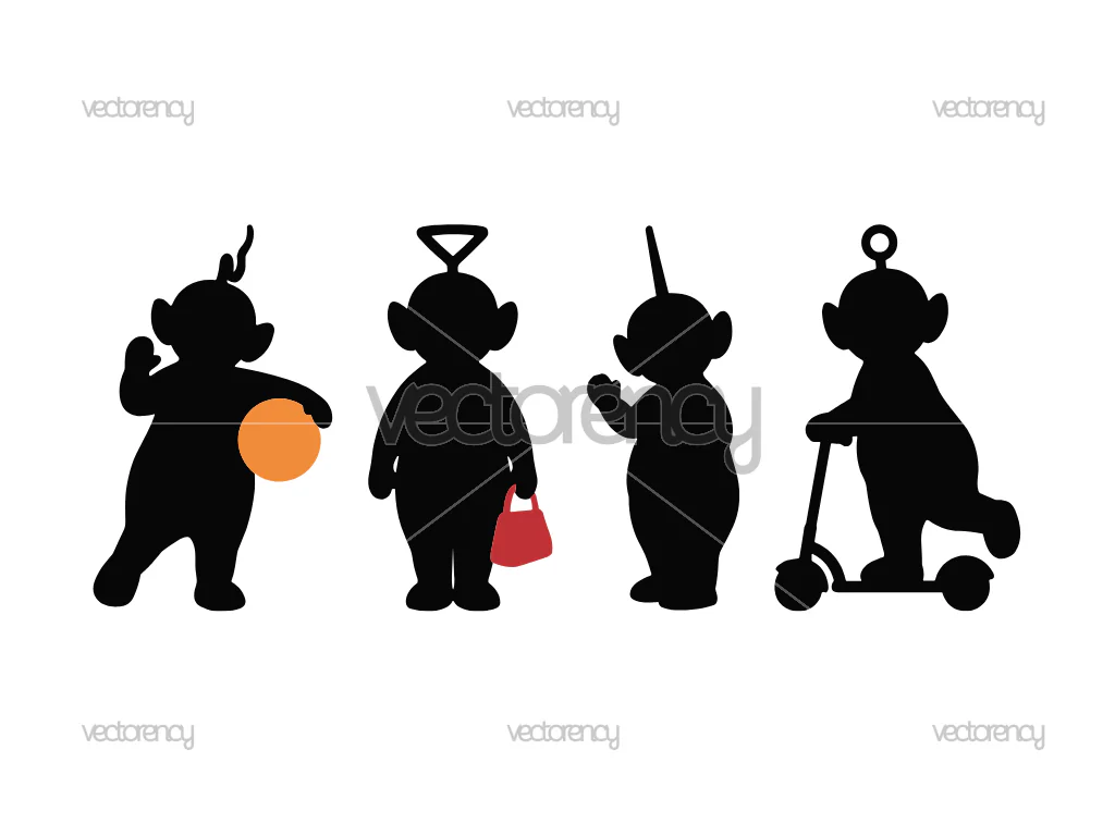 Teletubbies Silhouette Vector SVG PNG
