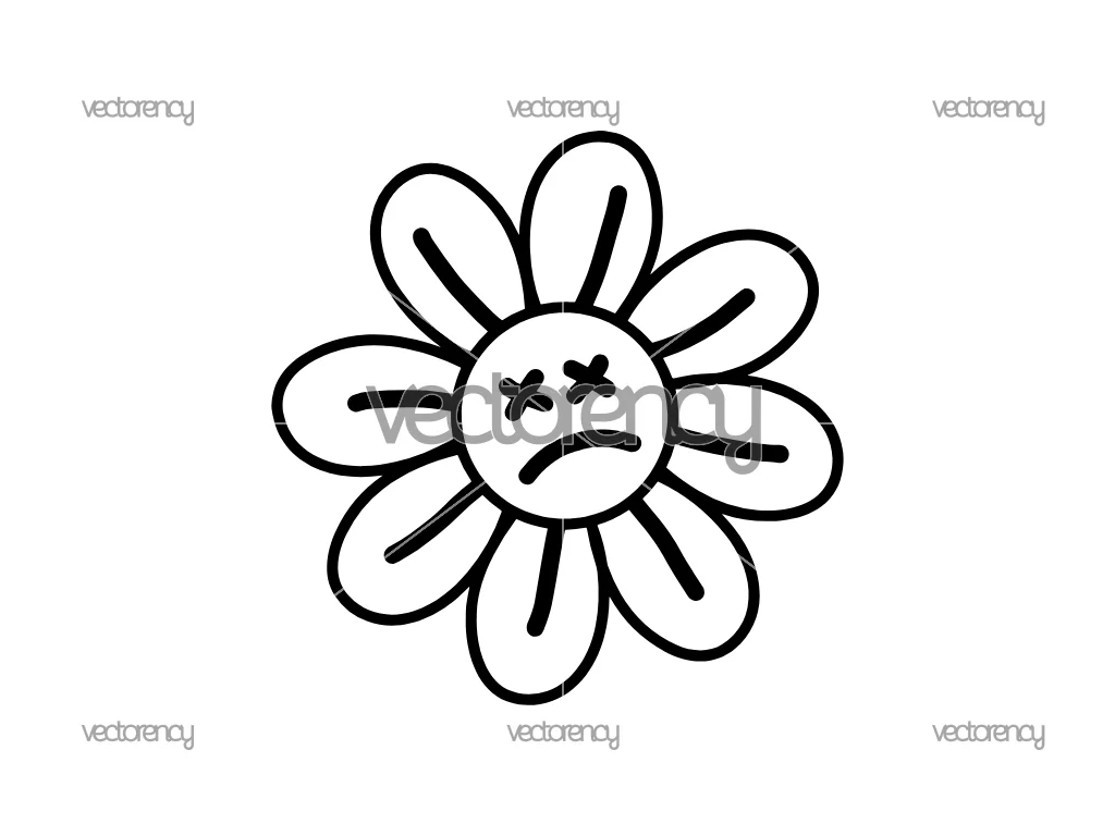 Free Sad Flower SVG