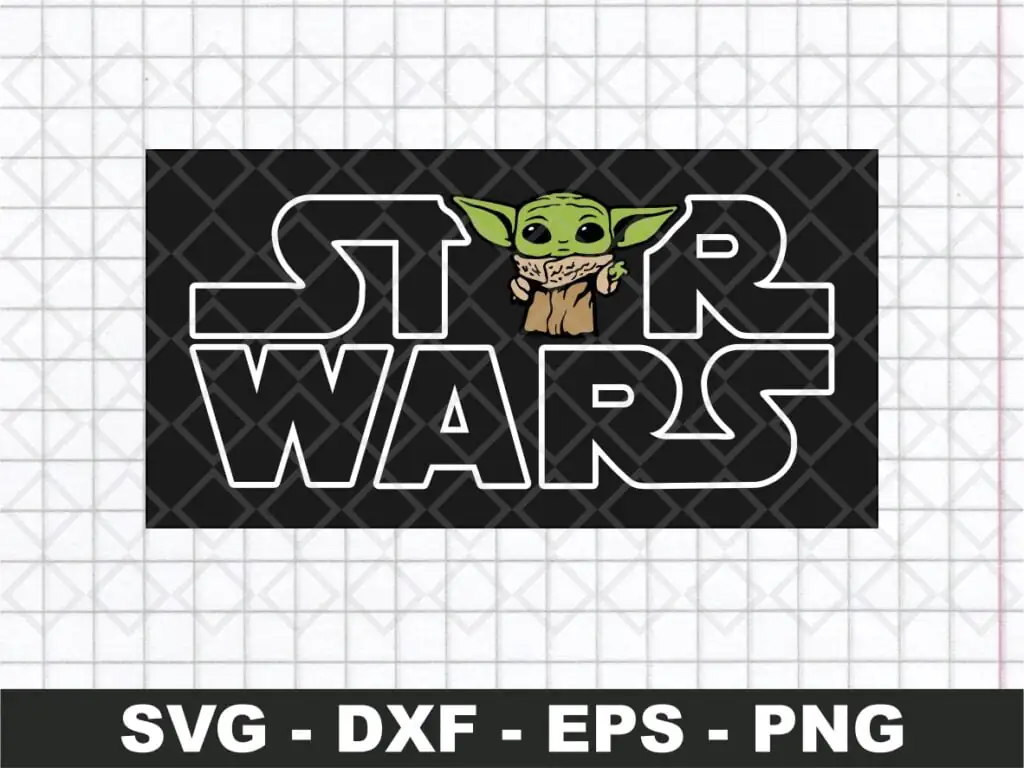 Star Wars Logo Baby Yoda SVG