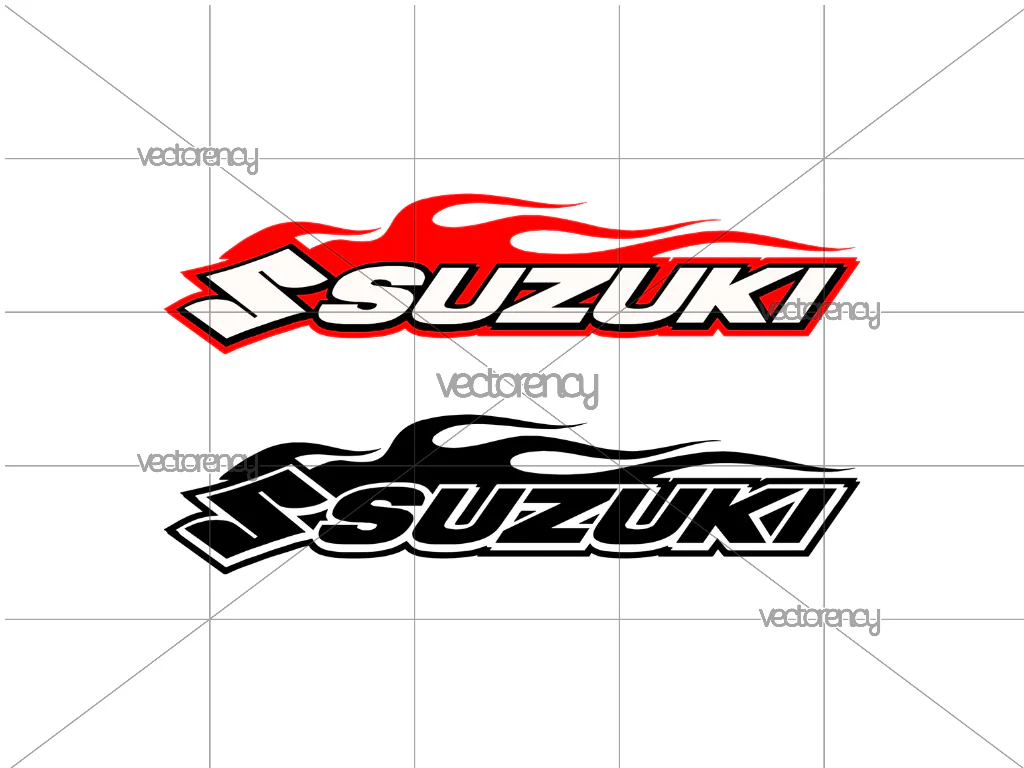 Suzuki Flames Logo SVG Vector