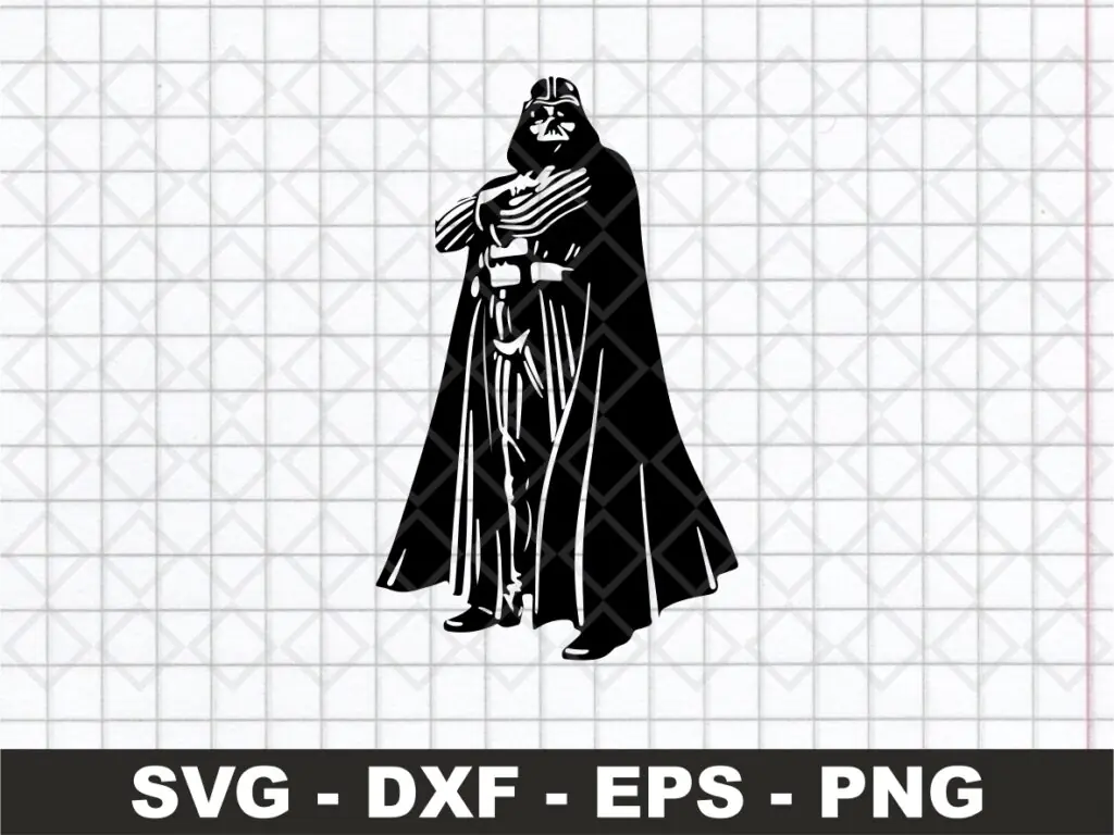 Darth Vader Star Wars Stencil Cut Files, SVG, DXF, PNG EPS | Vectorency