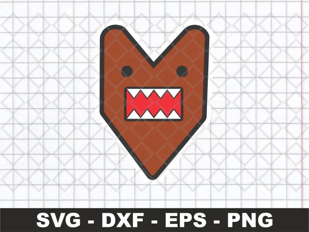 DOMOKUN DOMO KUN JDM Wakaba Leaf SVG Vector Image