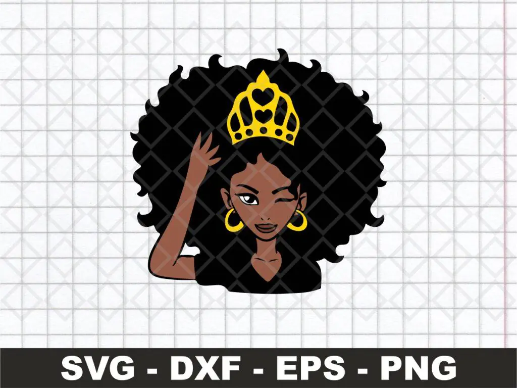 Afro Queen SVG