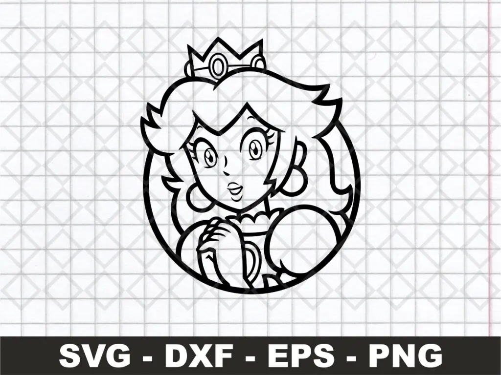 Princess Peach SVG Cricut Silhouette