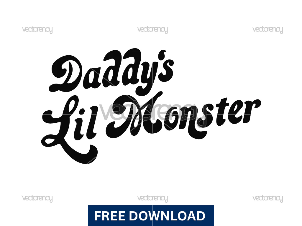 Daddys Lil Monster SVG Free
