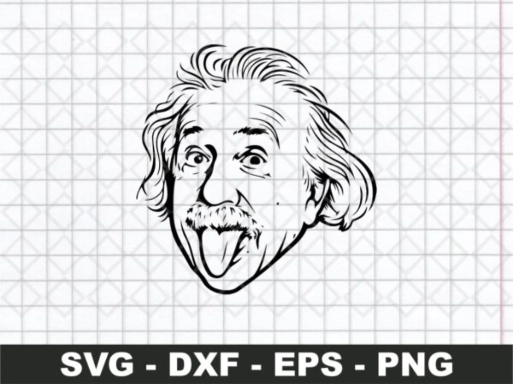 Albert Einstein SVG Cutting CNC DXF