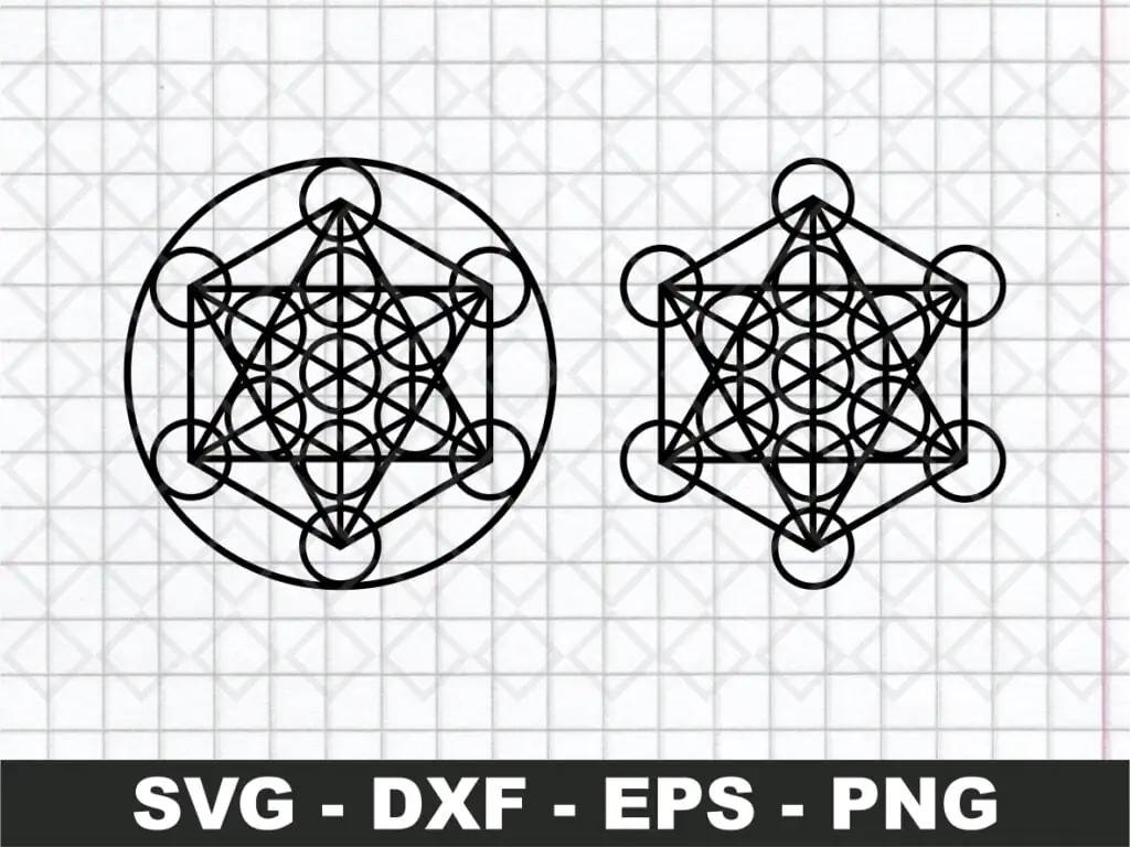 Metatron Cube SVG Vector