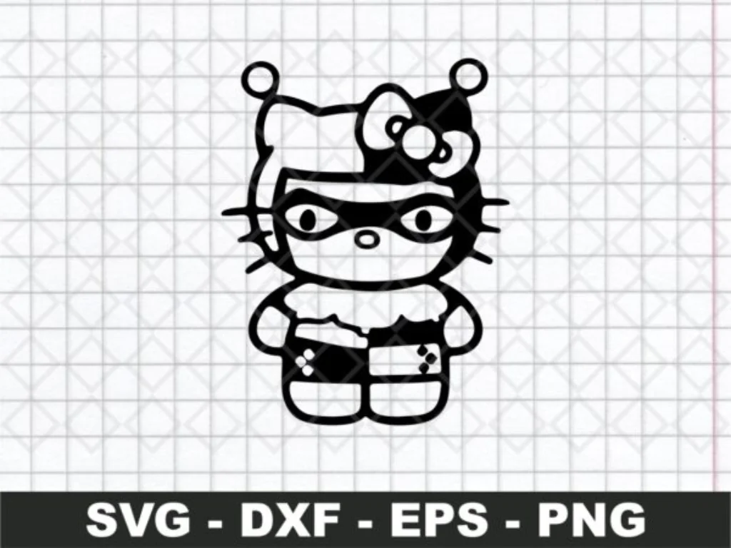 Cute Hello Kitty Puddin SVG