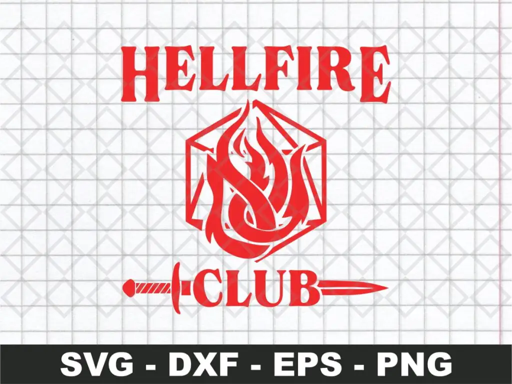 Sword Stranger Things Hellfire Club SVG