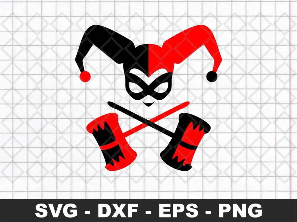 Harley Quinn Harlequin Mallet SVG