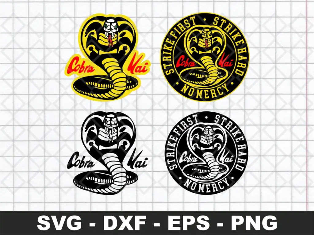 Cobra Kai Logo Bundle SVG Cricut Silhouette