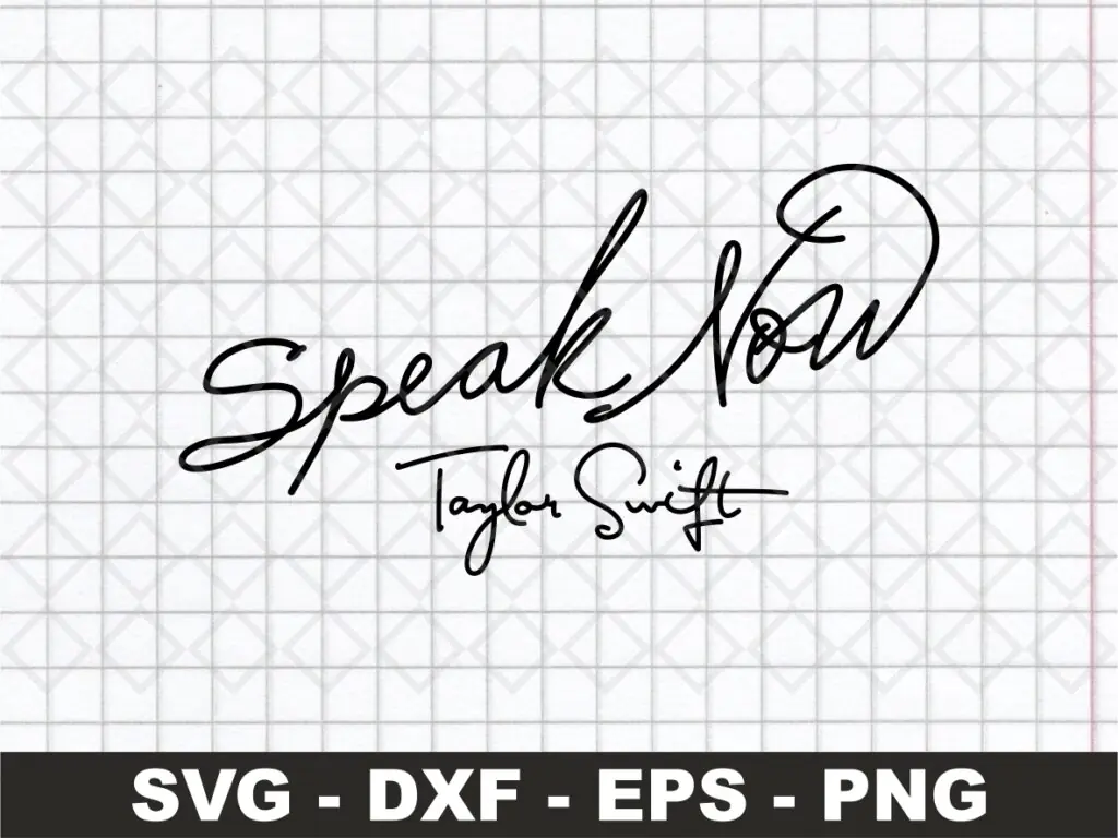 Speak Now Taylor Swift SVG