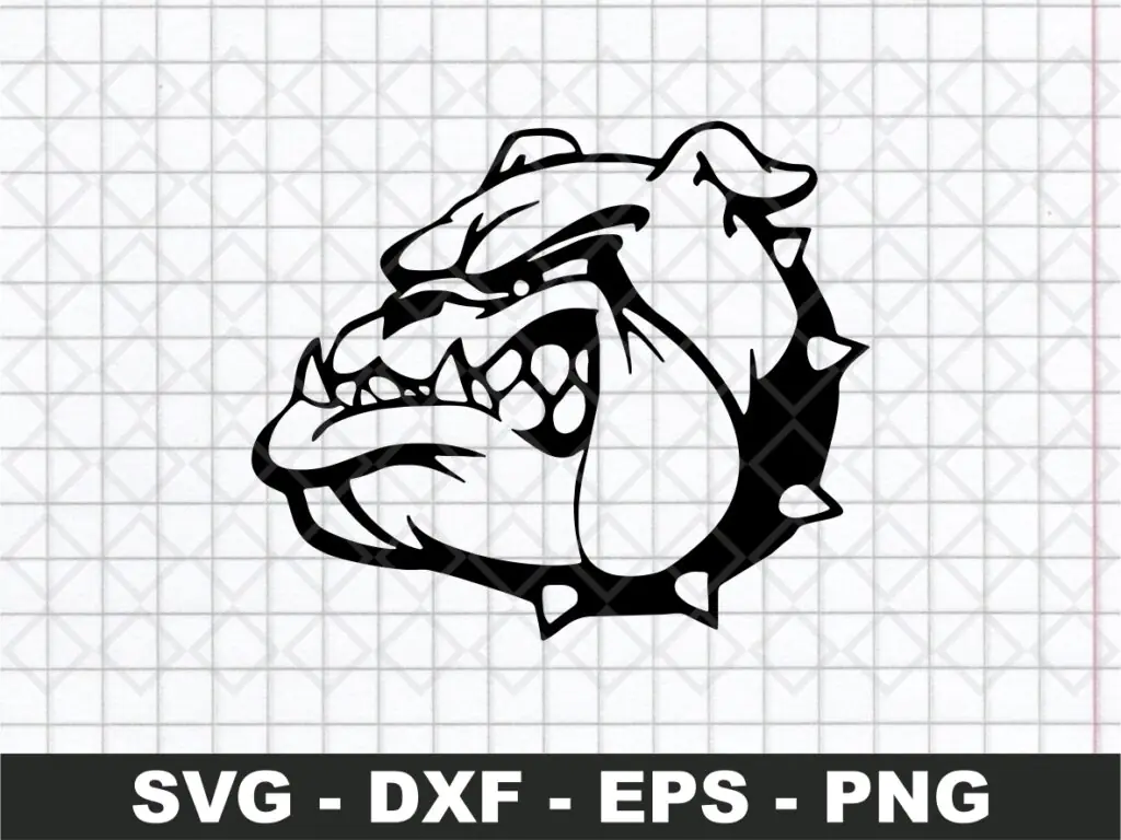 Bulldog Head SVG Clipart