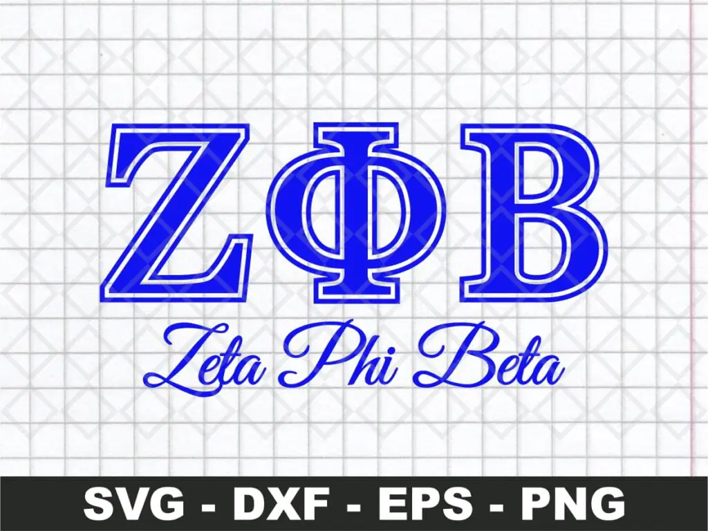 Greek Letter Zeta Phi Beta SVG