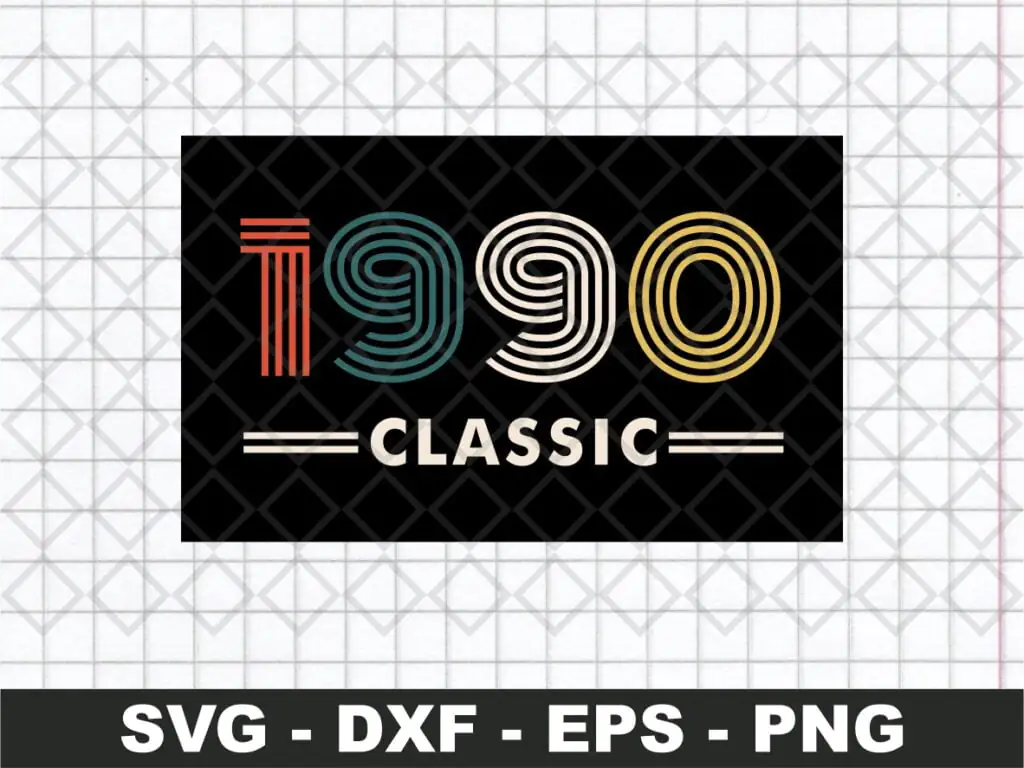 1990 Classic SVG Cut File