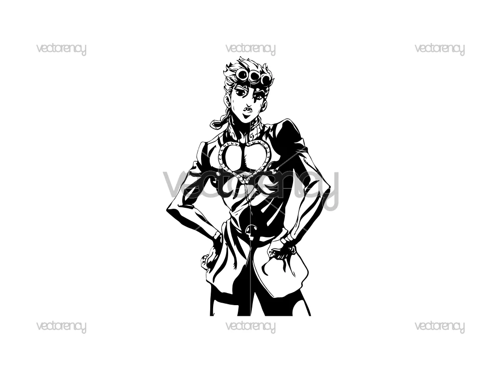 Jojo's Bizarre Adventure Giorno Giovanna Anime Vector Free