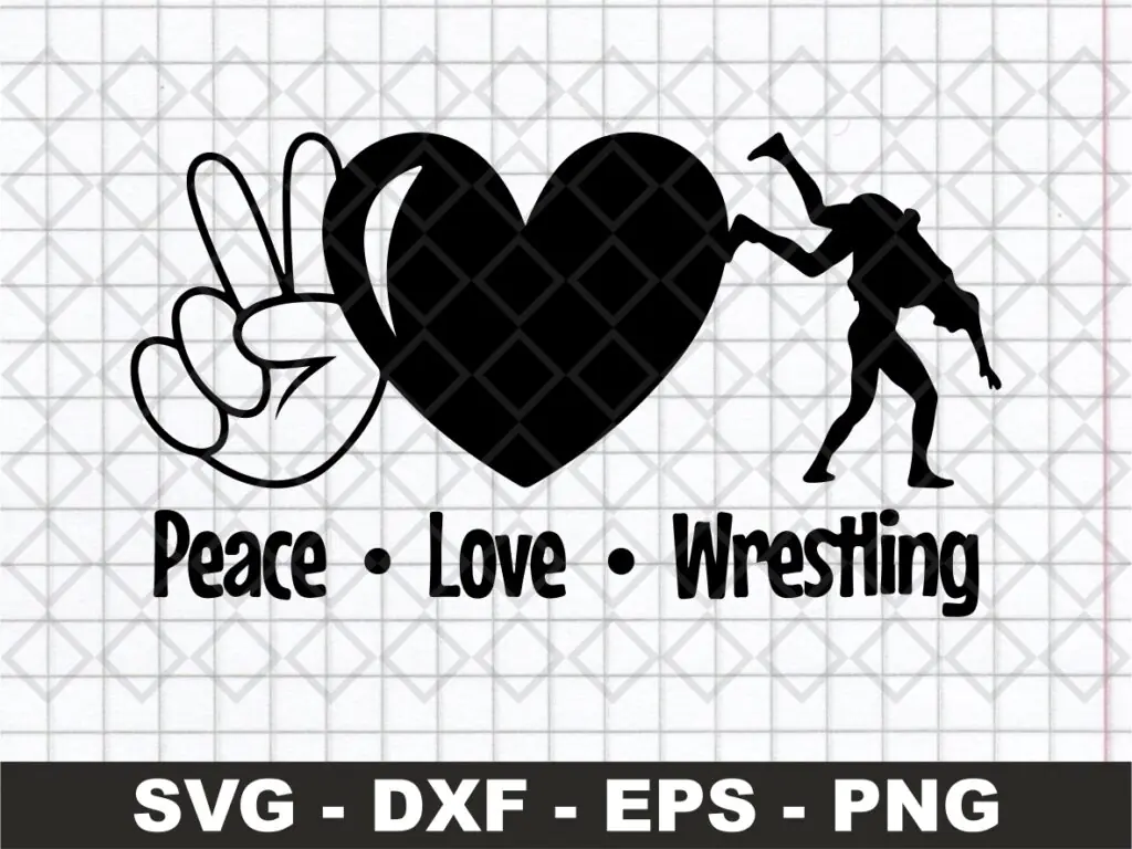 Wrestling SVG Peace Love Wrestling