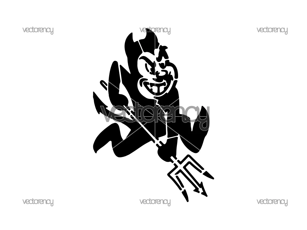 Arizona State Sparky Spray Art Vector Stencil Download
