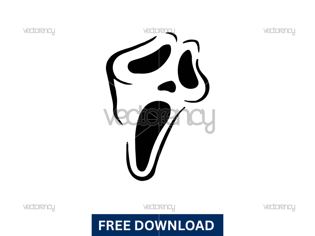Ghost Face Scream Cut File Free SVG