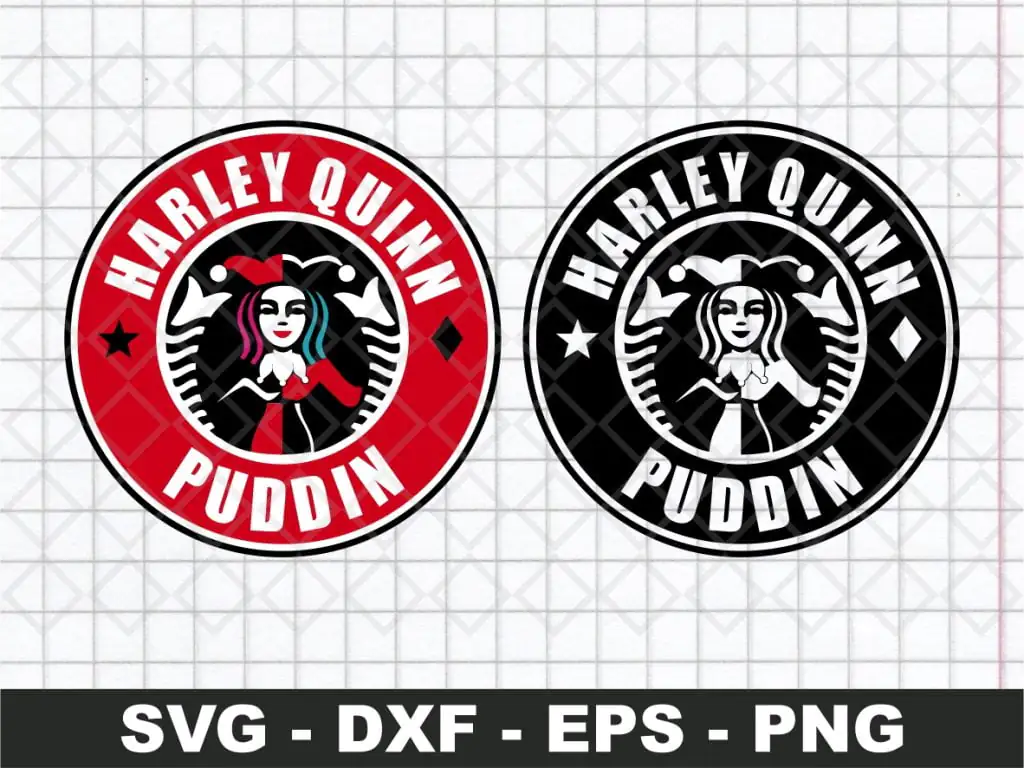 Harley Quinn Starbucks Logo SVG File Cricut