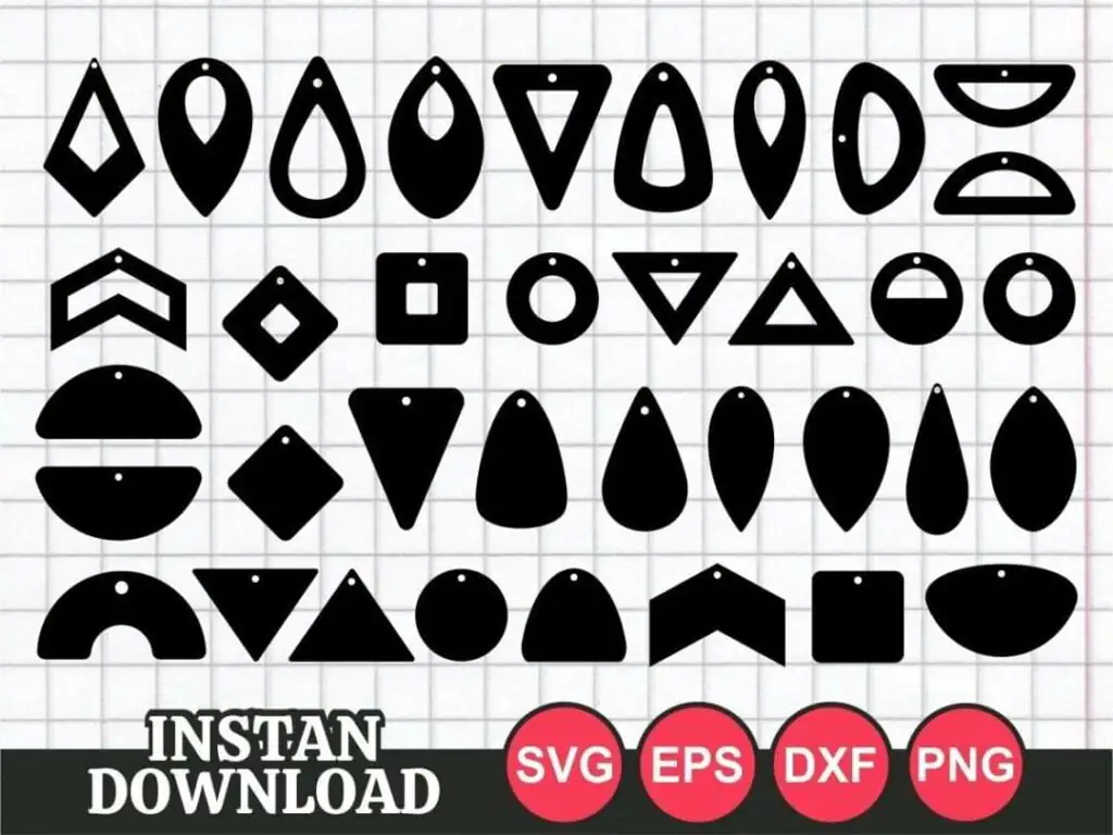 Geometric Earrings SVG Bundle