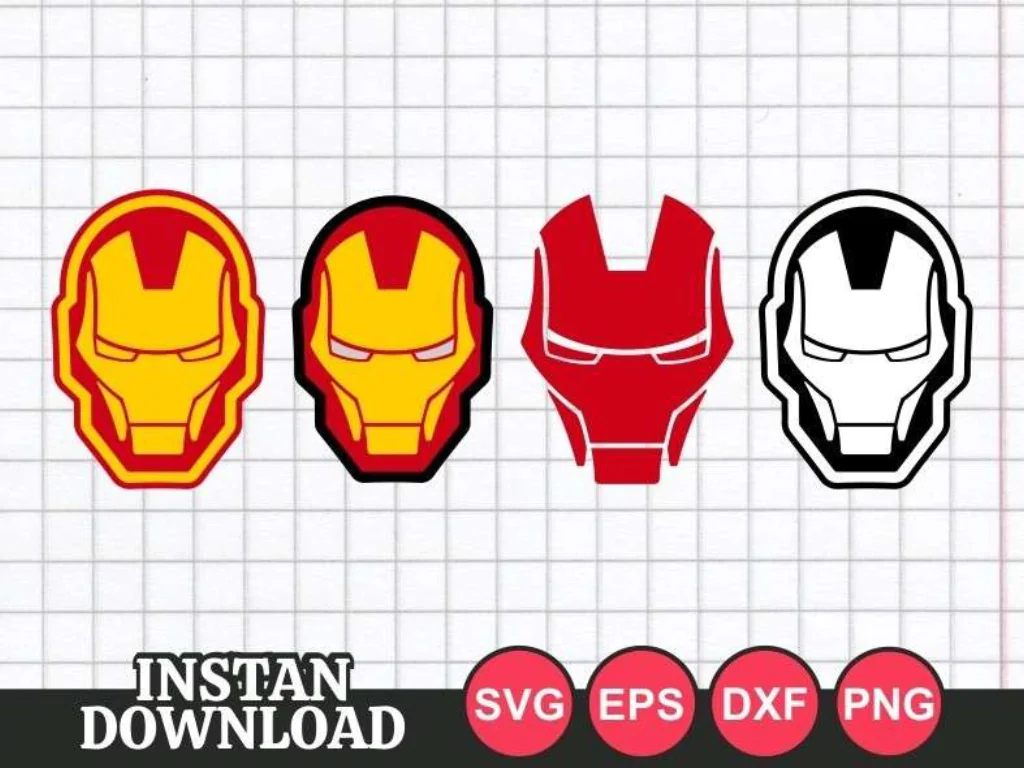 Iron Man Face Mask SVG