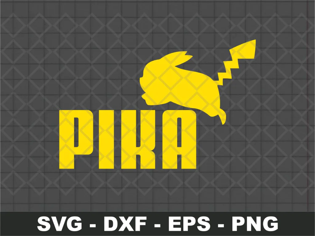 Pika Pikachu Inspired Puma SVG Vector