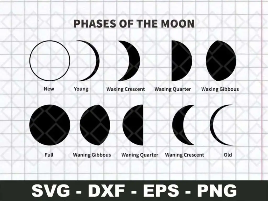 Moon Phases SVG | Vectorency