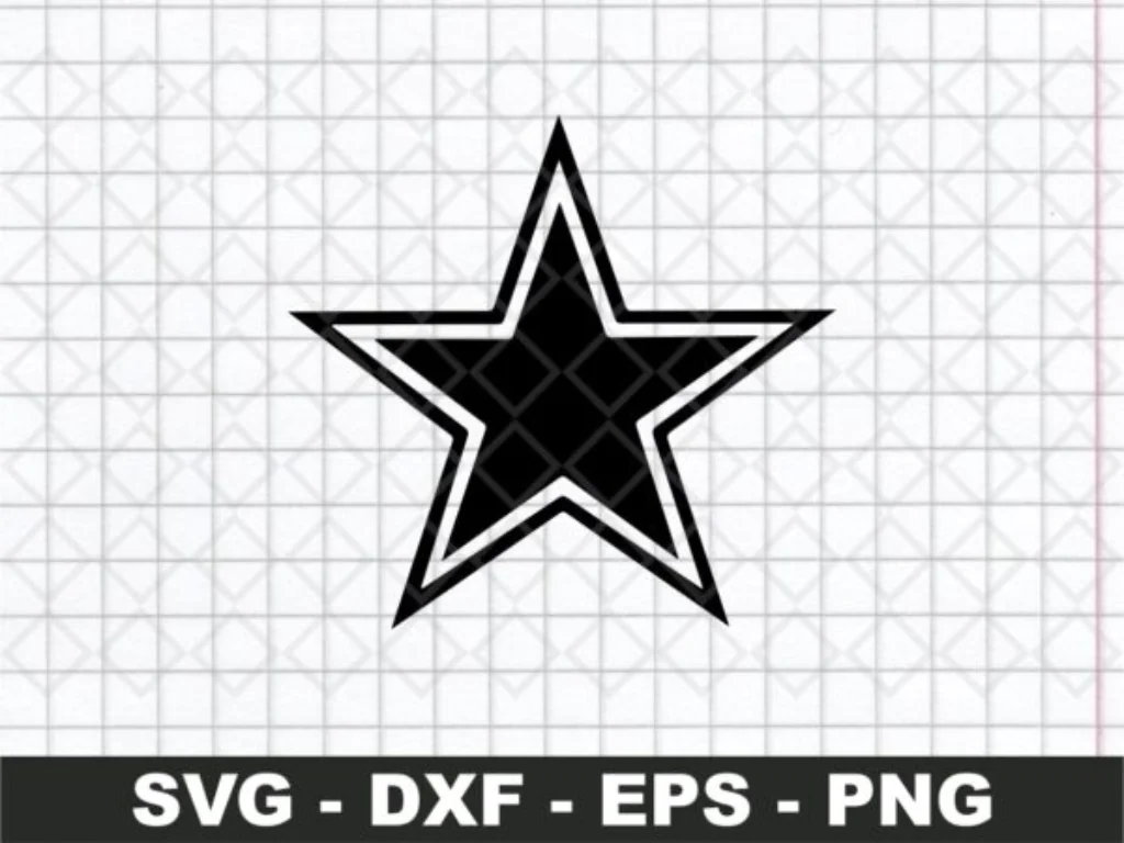 Dallas Cowboys Star Symbol Cut File Clipart