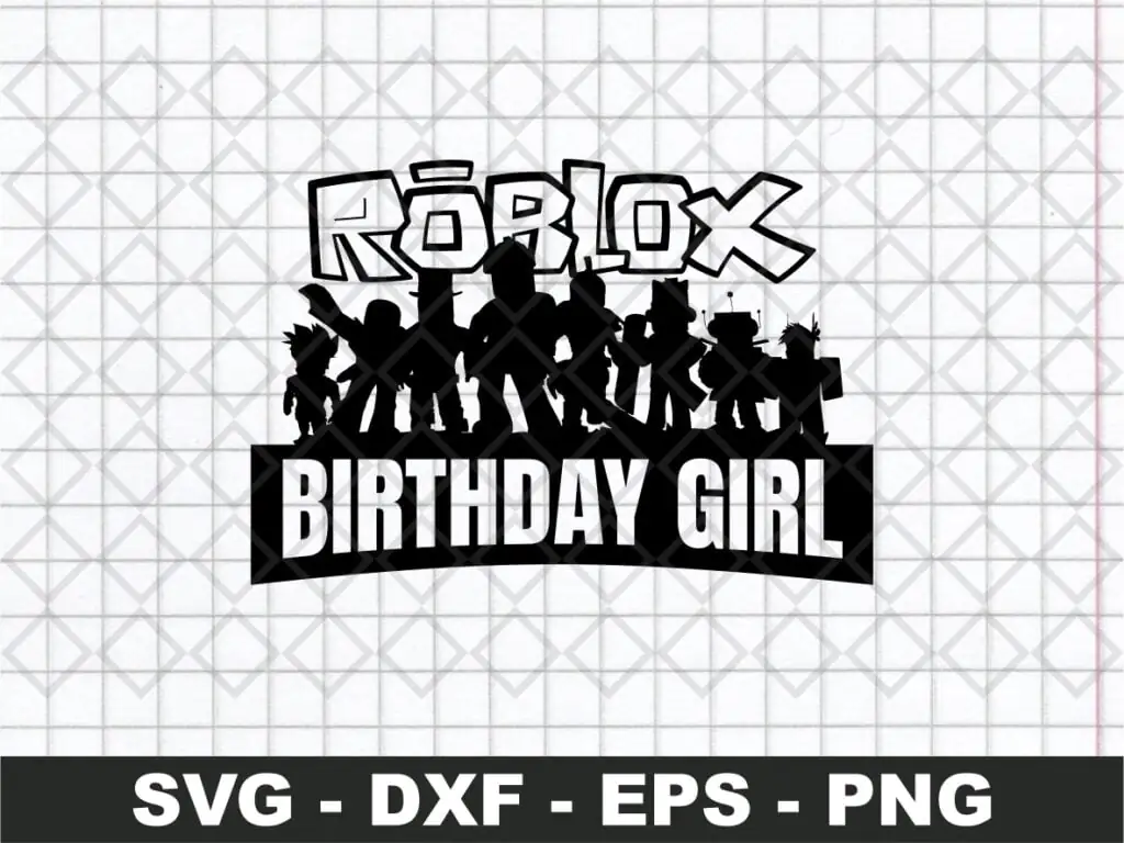 Roblox Birthday Girl SVG Clipart Files