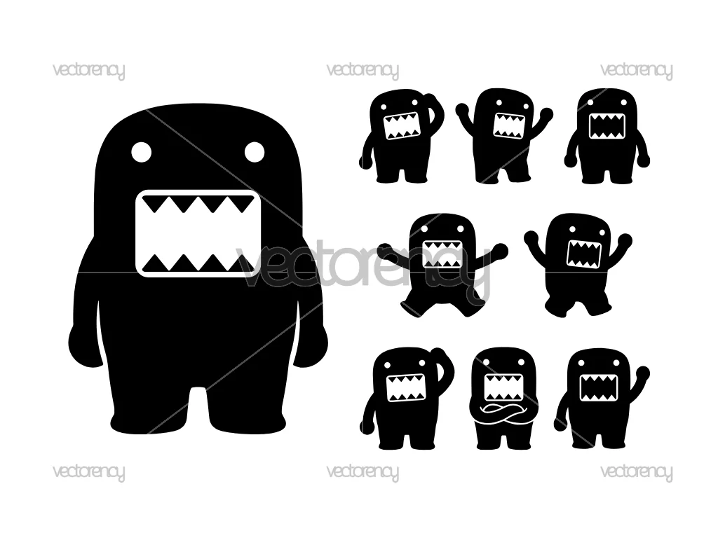 Domo Kun Vector JDM Laser Cut File SVG PNG