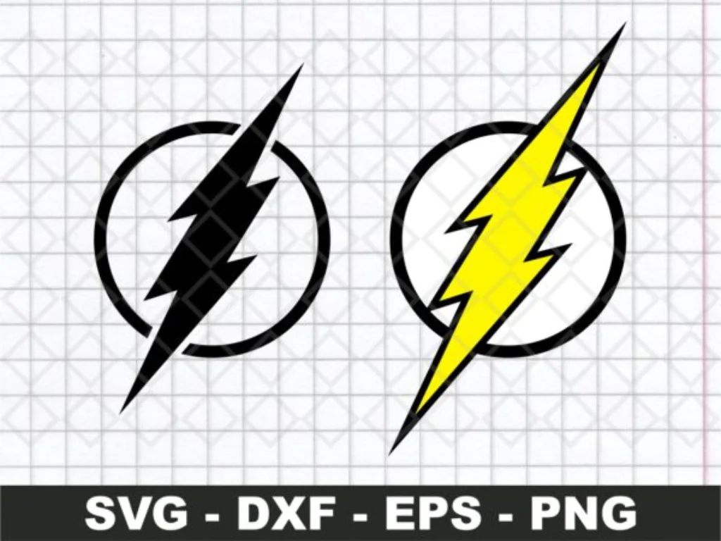 Lightning Bolt SVG Clipart Layered