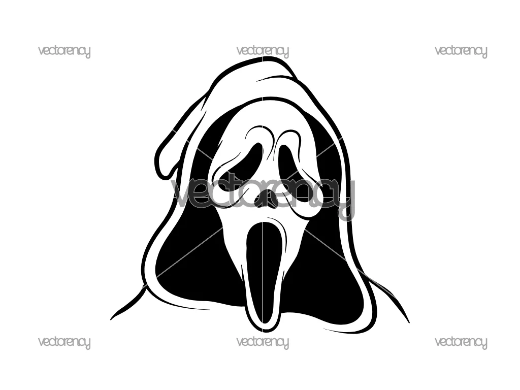 Free Ghost Face SVG Vector