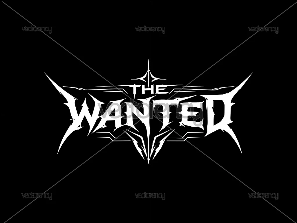The Wanted Logo Fan Art Y2K Metal Style