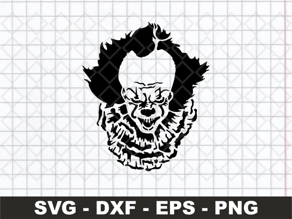 Pennywise SVG Cut Files Stencil Version