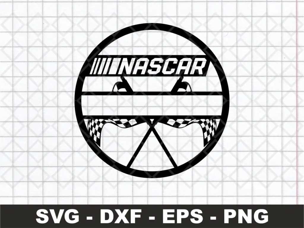 Nascar Monogram Sign Template SVG