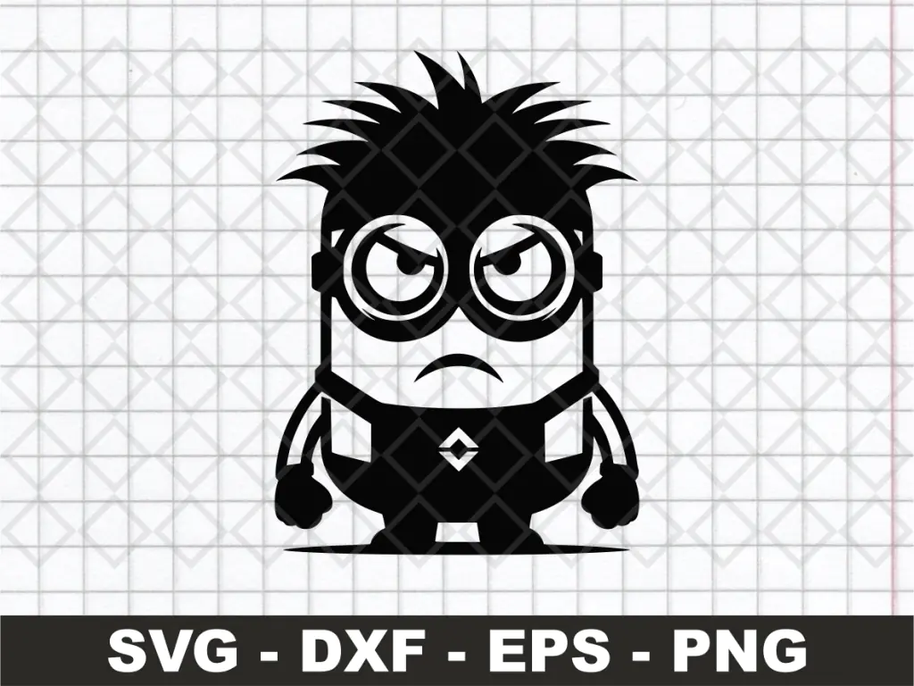 Angry Minion Silhouette SVG