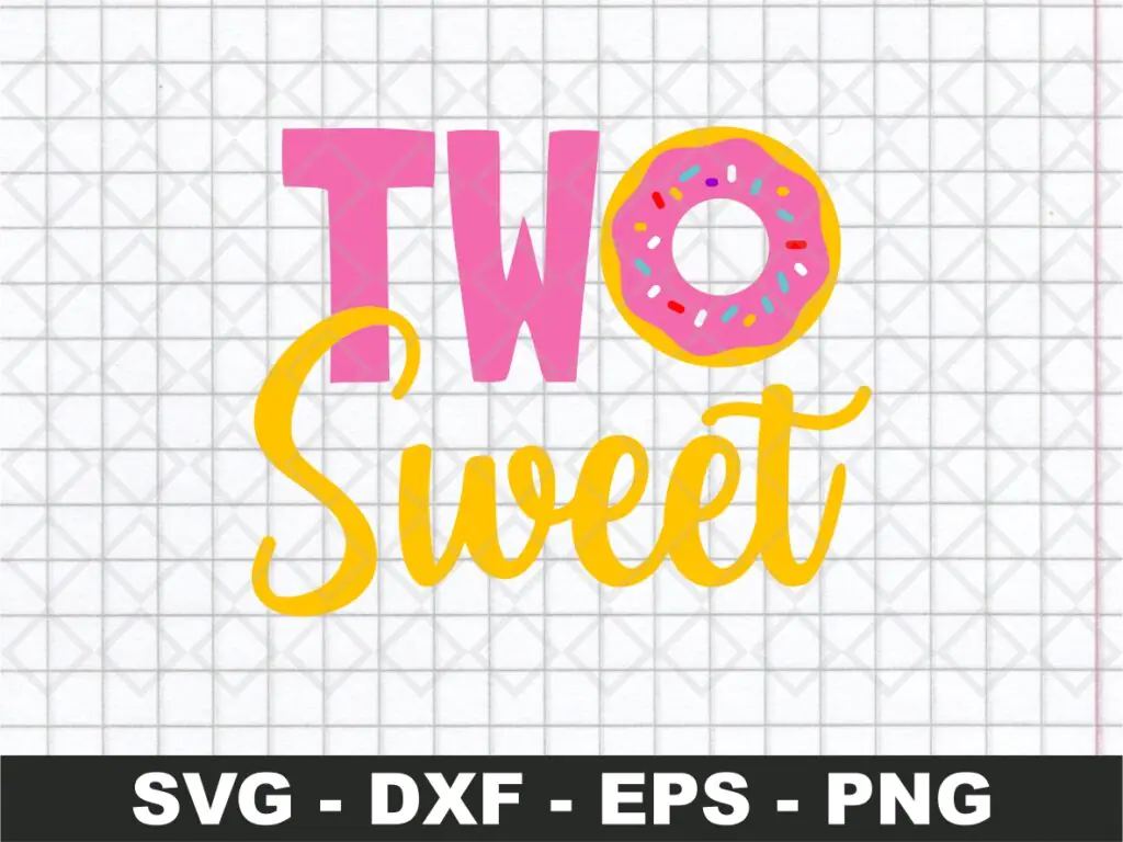 Two Sweet SVG, 2nd Birthday SVG Cricut Cut File