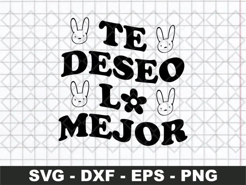 Te deseo lo mejor Svg Bad Bunny Svg Un verano sin ti Layered Valentines Cricut Yonaguni sublimation