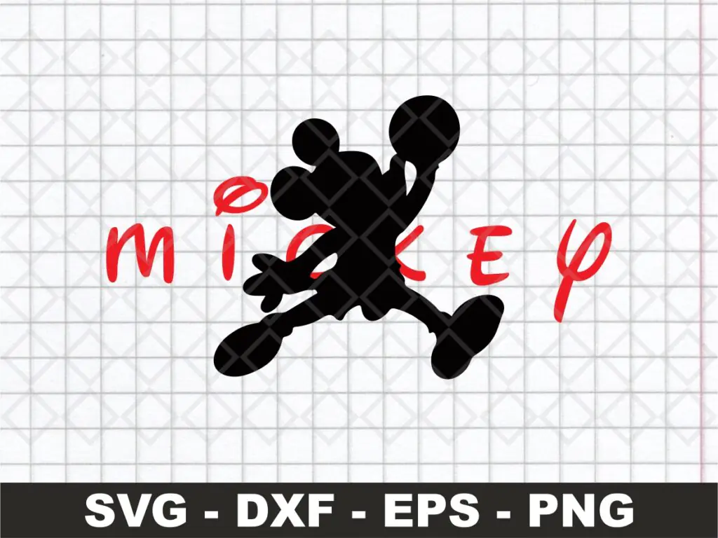 Air Mickey SVG, Inspired Air Jordan, Funny Disney SVG, Parody