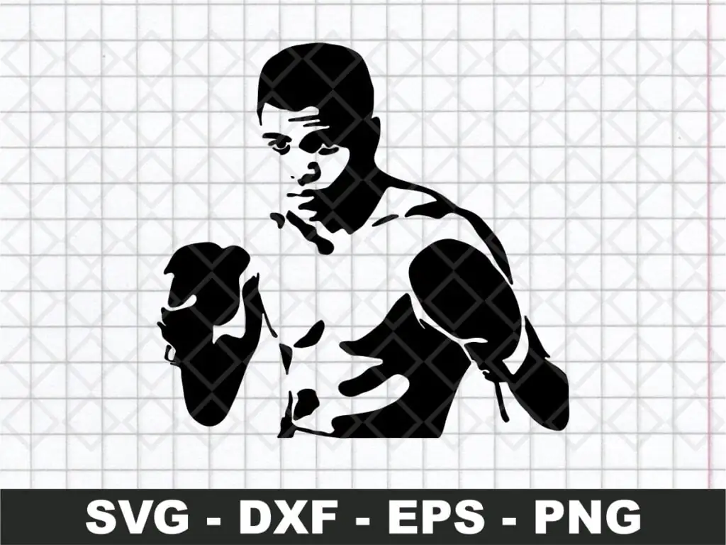 Muhammad Ali SVG Cut File Boxing Clipart EPS Vector