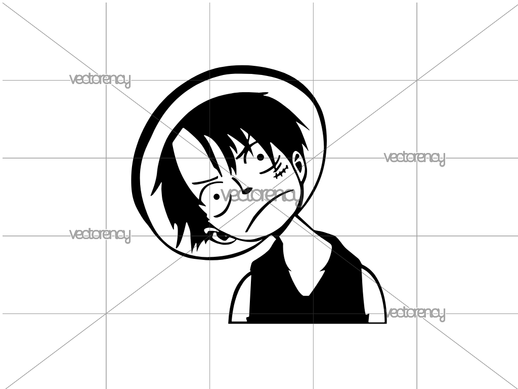 Anime Luffy SVG Cricut Cut File