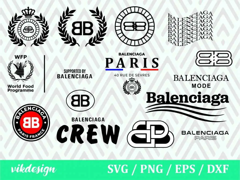 Balenciaga SVG DXF PNG EPS Bundle