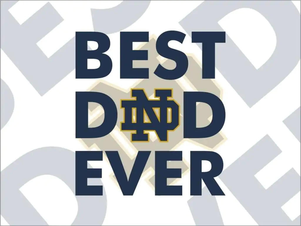 Notre Dame Best Dad Ever SVG