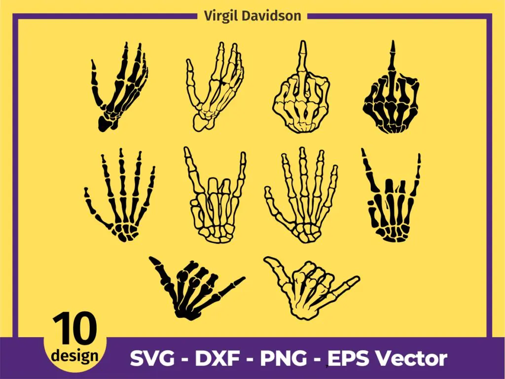 Skeleton Hand SVG Clipart Skeleton Hand Silhouette