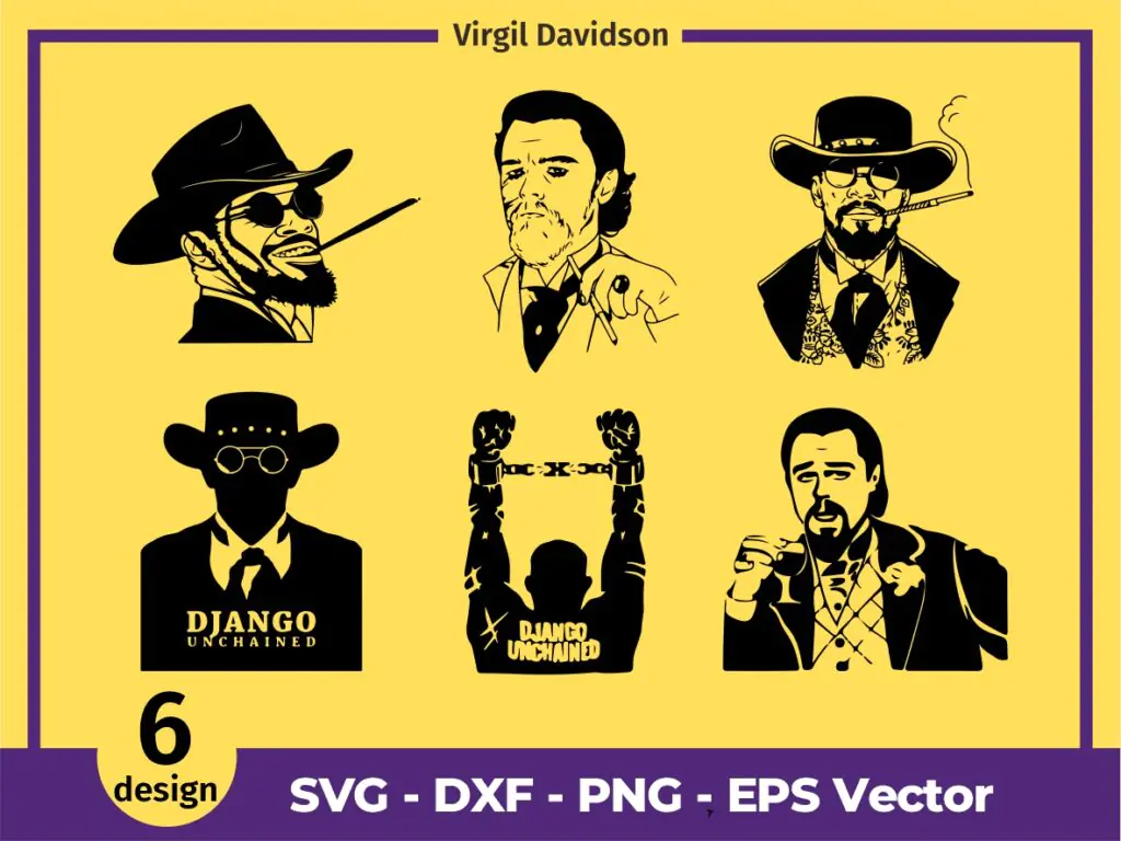 Django Unchained Quentin Tarantino Samuel Jackson SVG