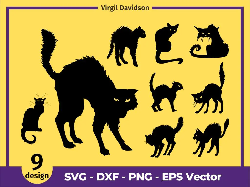 Cat Mean Angry Cat Scary Black Cat Spooky SVG