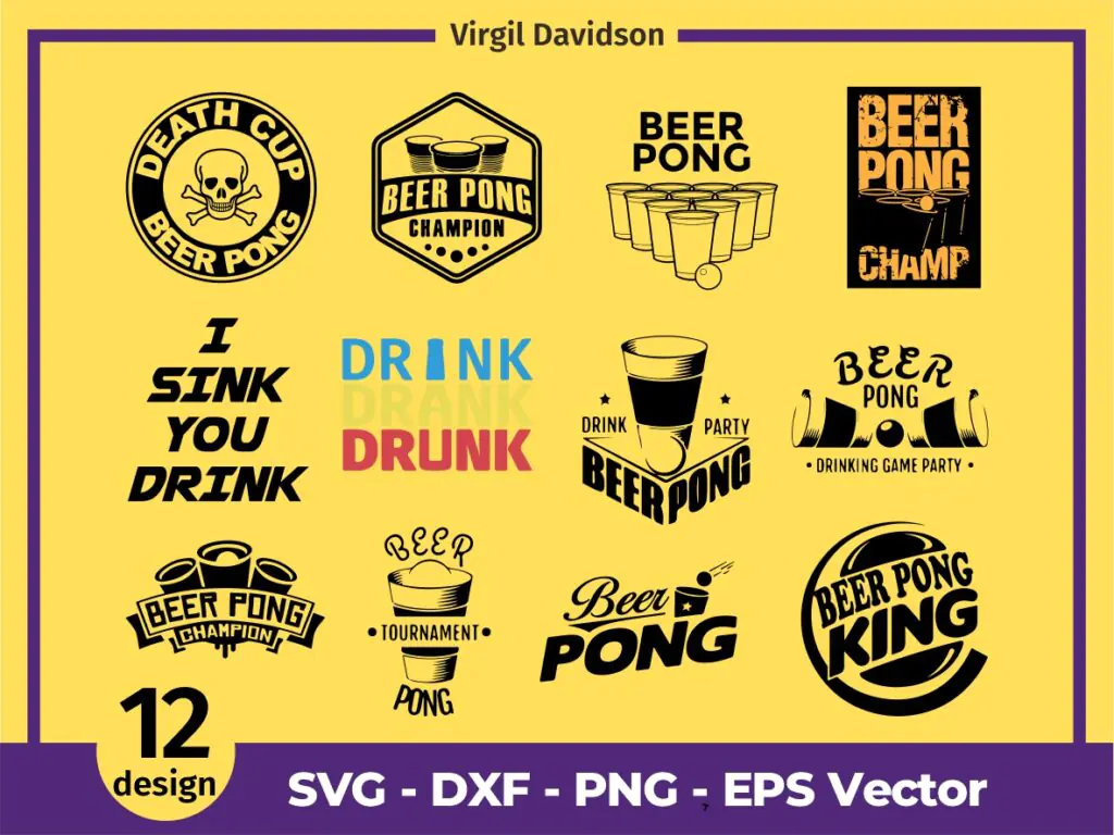 Beer Pong Designs College Beer SVG