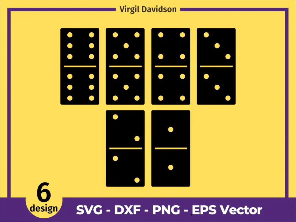 Black Domino Dominoes SVG