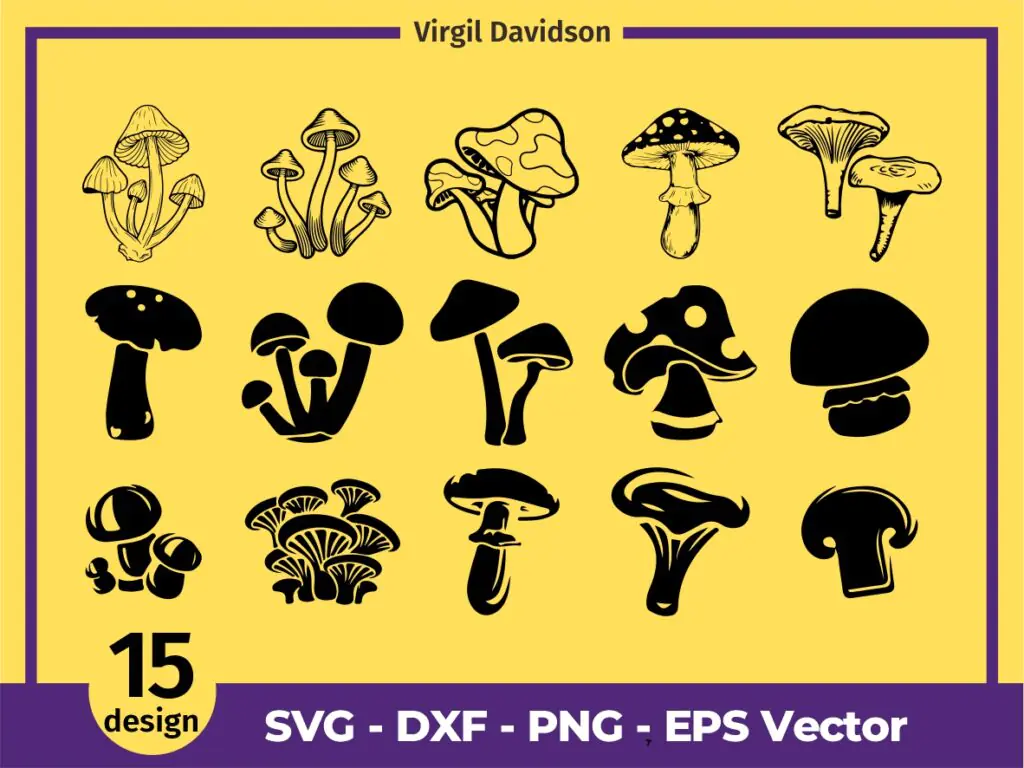 We Offer a Selection of High-Quality Mushroom SVG, Fungus SVG, Fungi SVG, and Mushroom Clipart